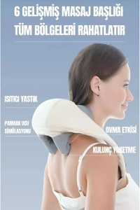 Şarjlı Ovmalı Isıtmalı Boyun Sırtbel Omuz Cihazı Bacak Insan Eli Yoğurma Hissi Veren Masaj Aleti